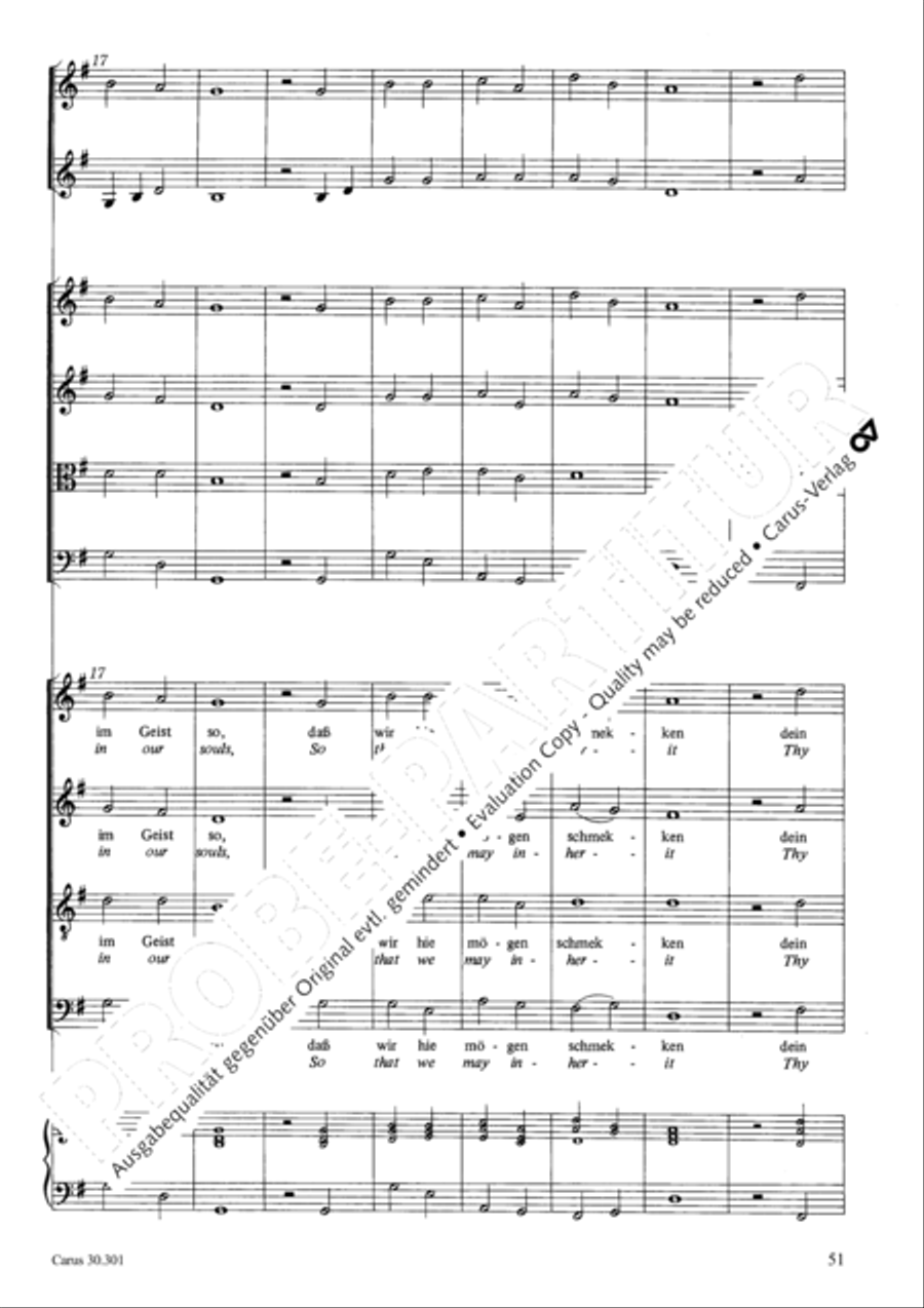 The love God bears us (Die Liebe Gottes ist ausgegossen) 4-Part scores gallery preview page 51
