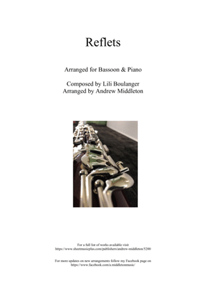Reflets arranged for Bassoon and Piano