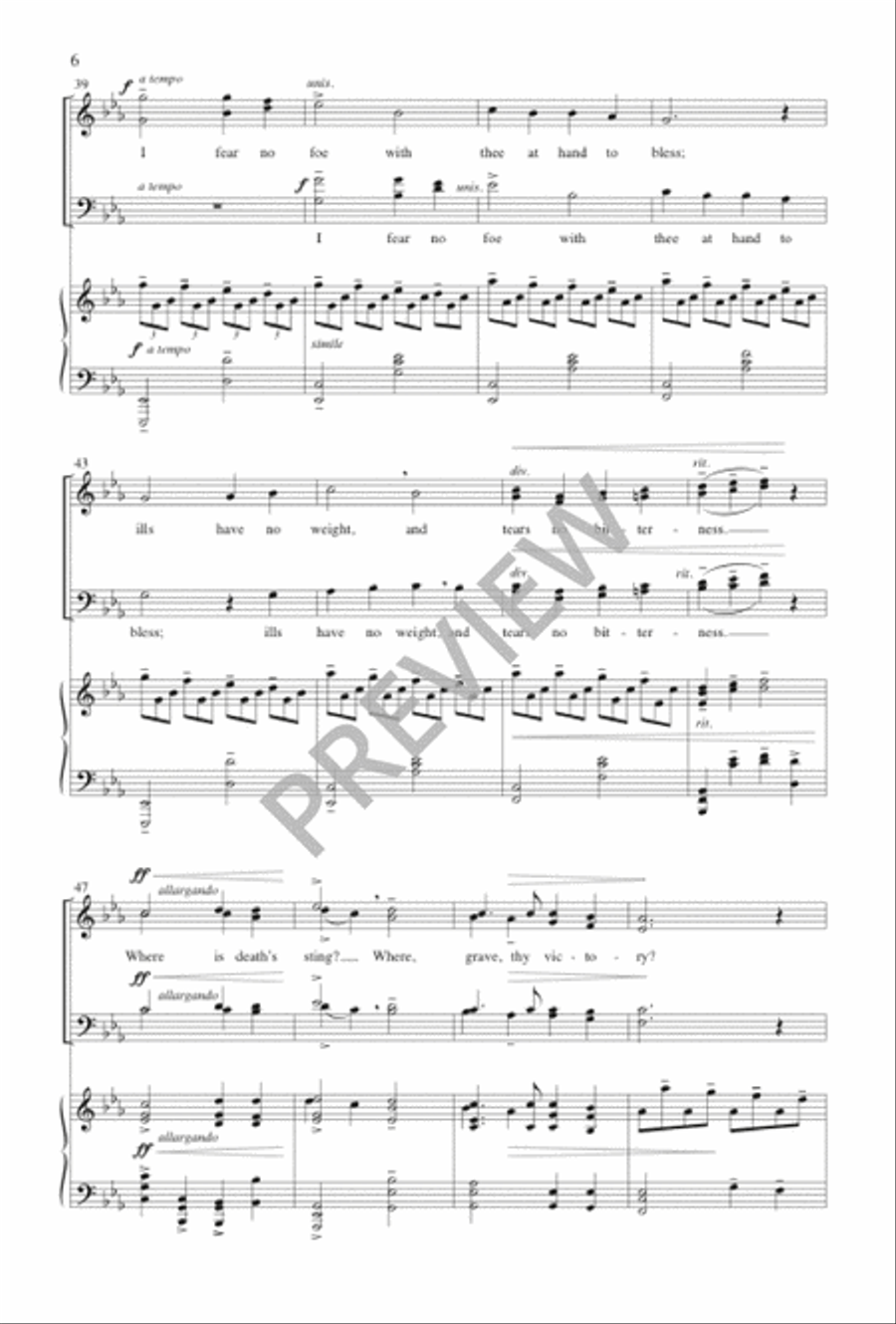 Abide with Me 4-Part scores gallery preview page 7