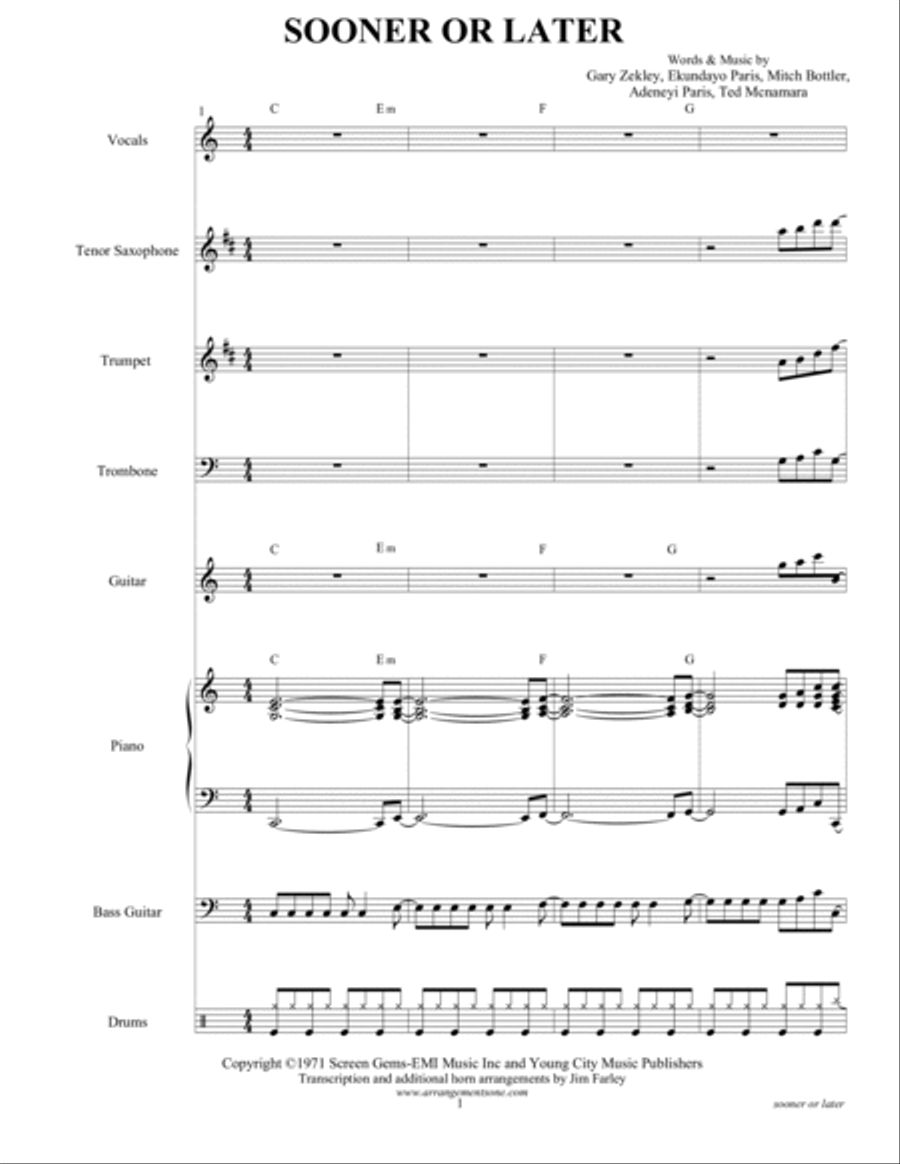 Sooner Or Later Tenor Saxophone scores gallery preview page 4