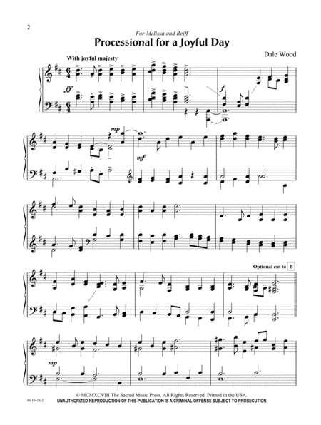 Processional for a Joyful Day - Piano