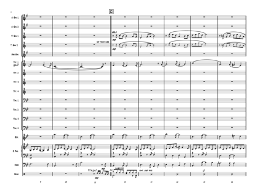 O Holy Night Jazz Ensemble scores gallery preview page 3