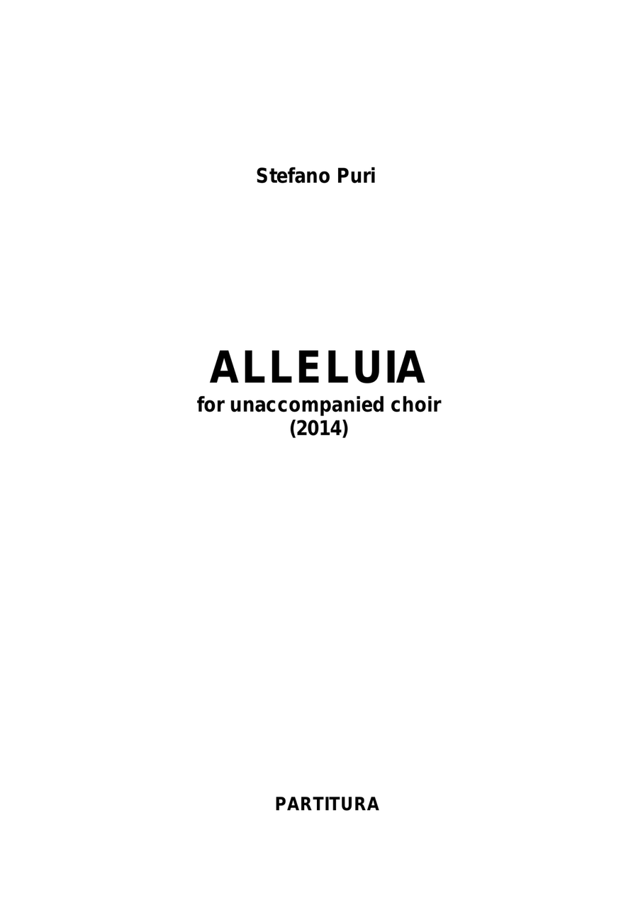 Alleluia (from The Wedding Mass) 4-Part scores gallery preview page 1