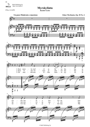 Book cover for Myrskylintu, Op. 30 No. 4 (B minor)
