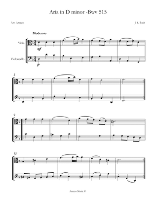aria bwv 515 viola and cello sheet music
