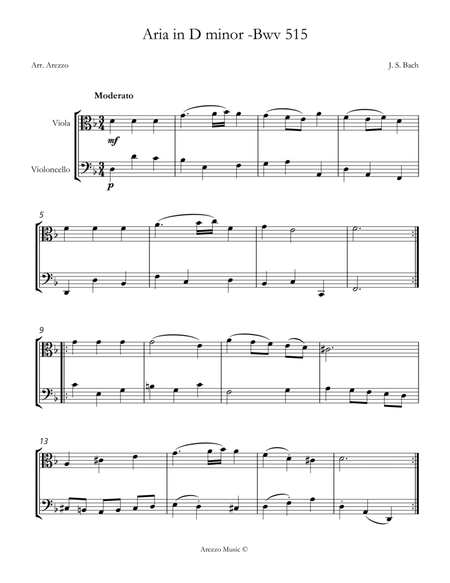 aria bwv 515 viola and cello sheet music image number null