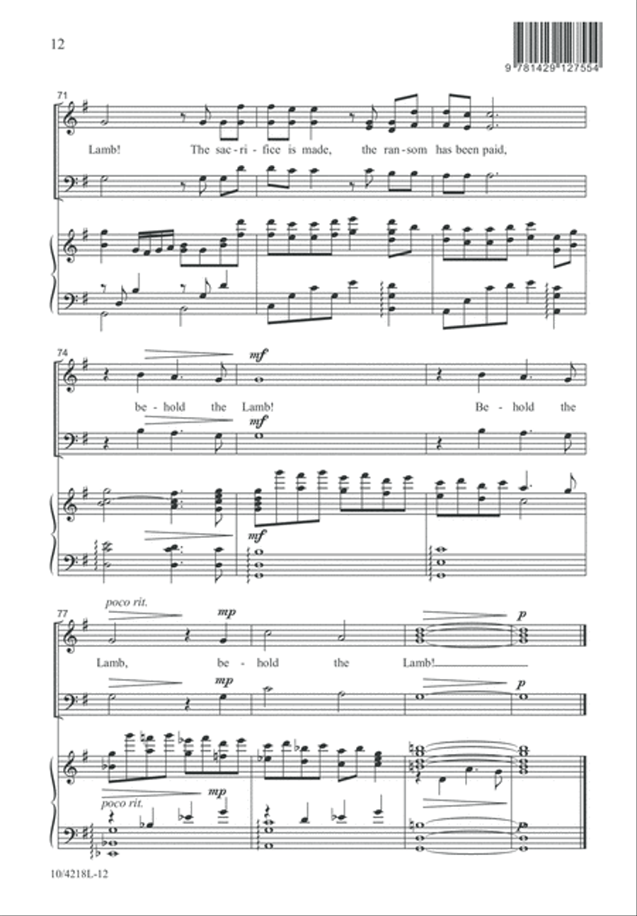 Behold the Lamb! 3-Part scores gallery preview page 13