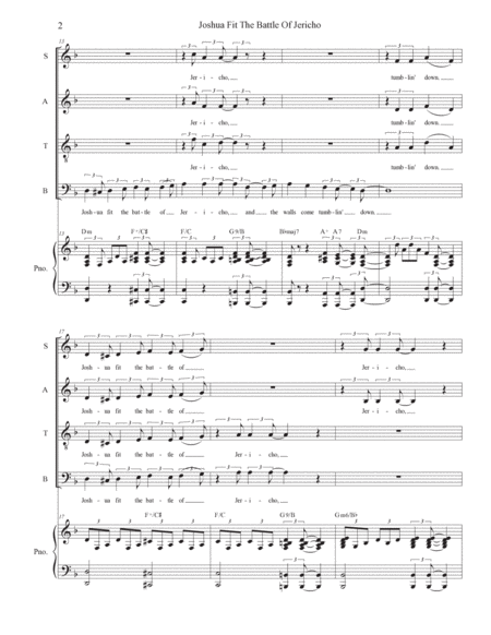 Joshua Fit The Battle of Jericho (Vocal Quartet - (SATB) image number null