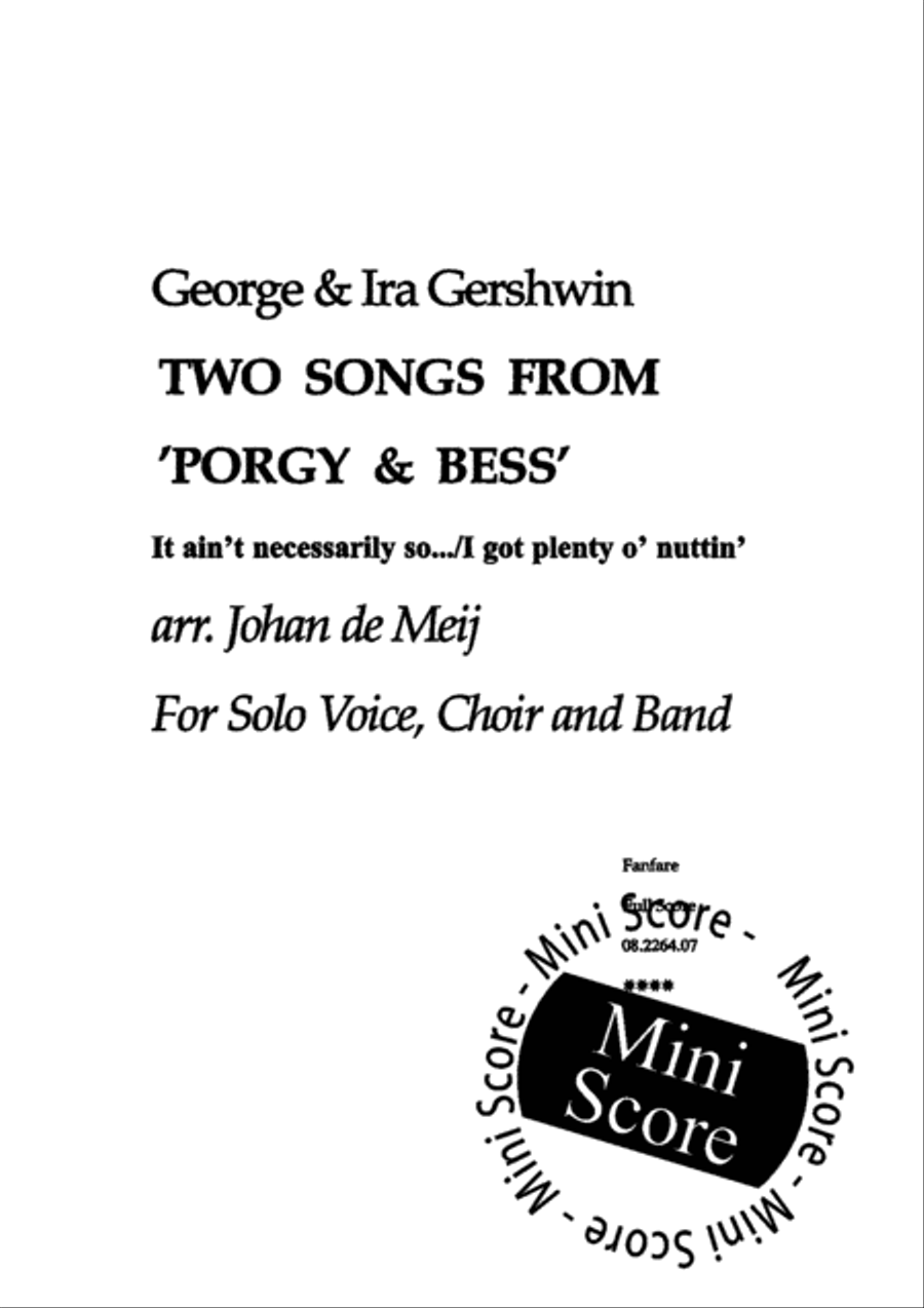 Two Songs from Porgy and Bess Fanfare Band scores gallery preview page 3