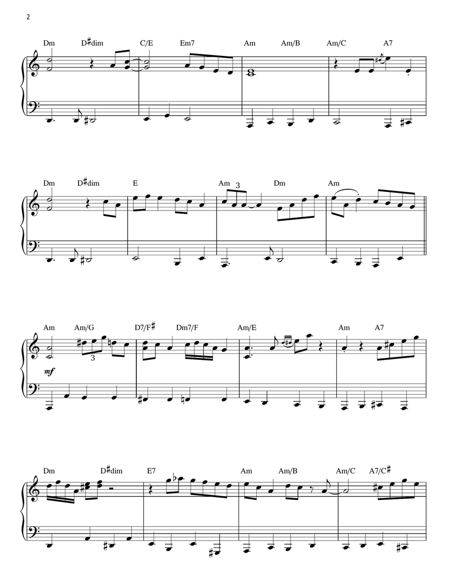 Blues In A Minor Piano Solo scores gallery preview page 2