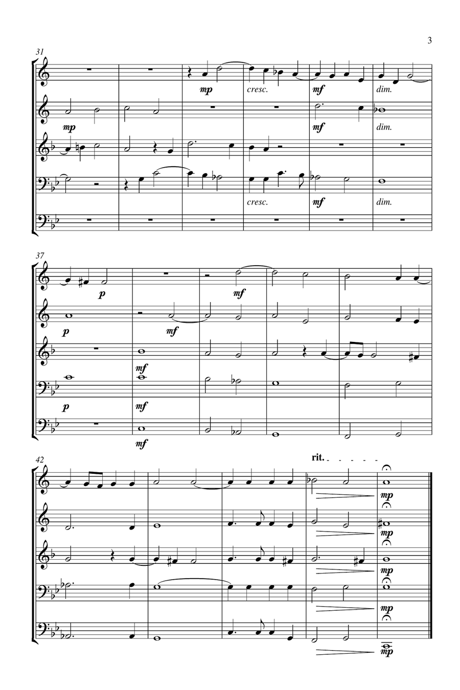 Tenebrae Responsories: O Vos Omnes Brass Ensemble scores gallery preview page 4