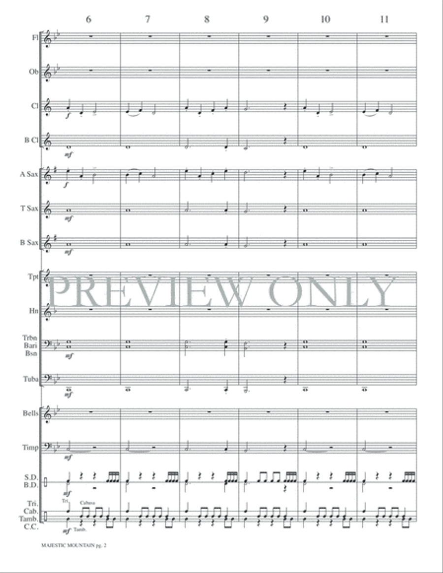 Majestic Mountain Concert Band scores gallery preview page 5