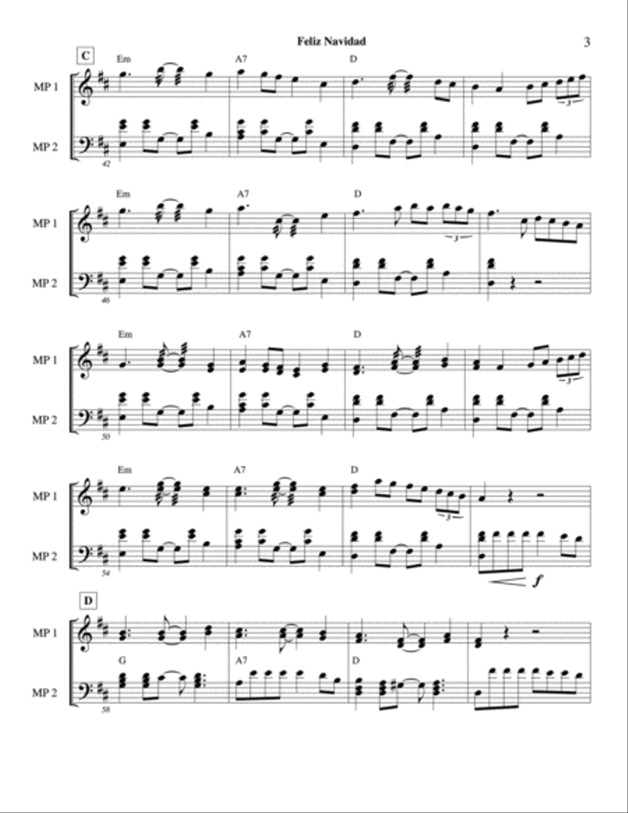 Feliz Navidad Feliz Navidad Percussion scores gallery preview page 5