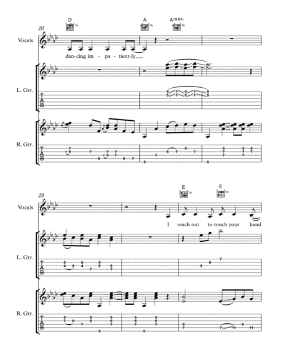 Angel of Destiny Electric Guitar scores gallery preview page 4