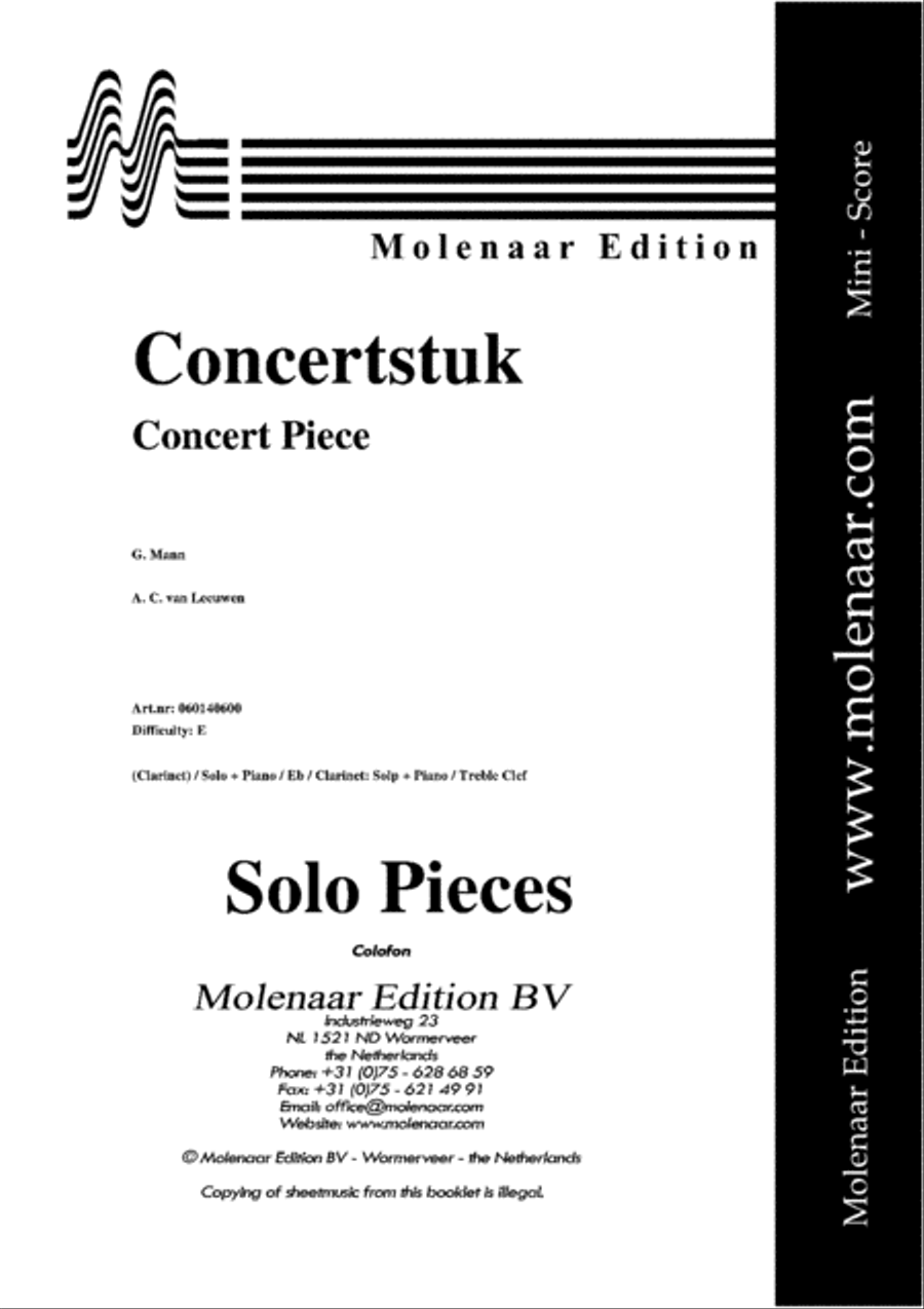 Concert Piece E-Flat Clarinet scores gallery preview page 2