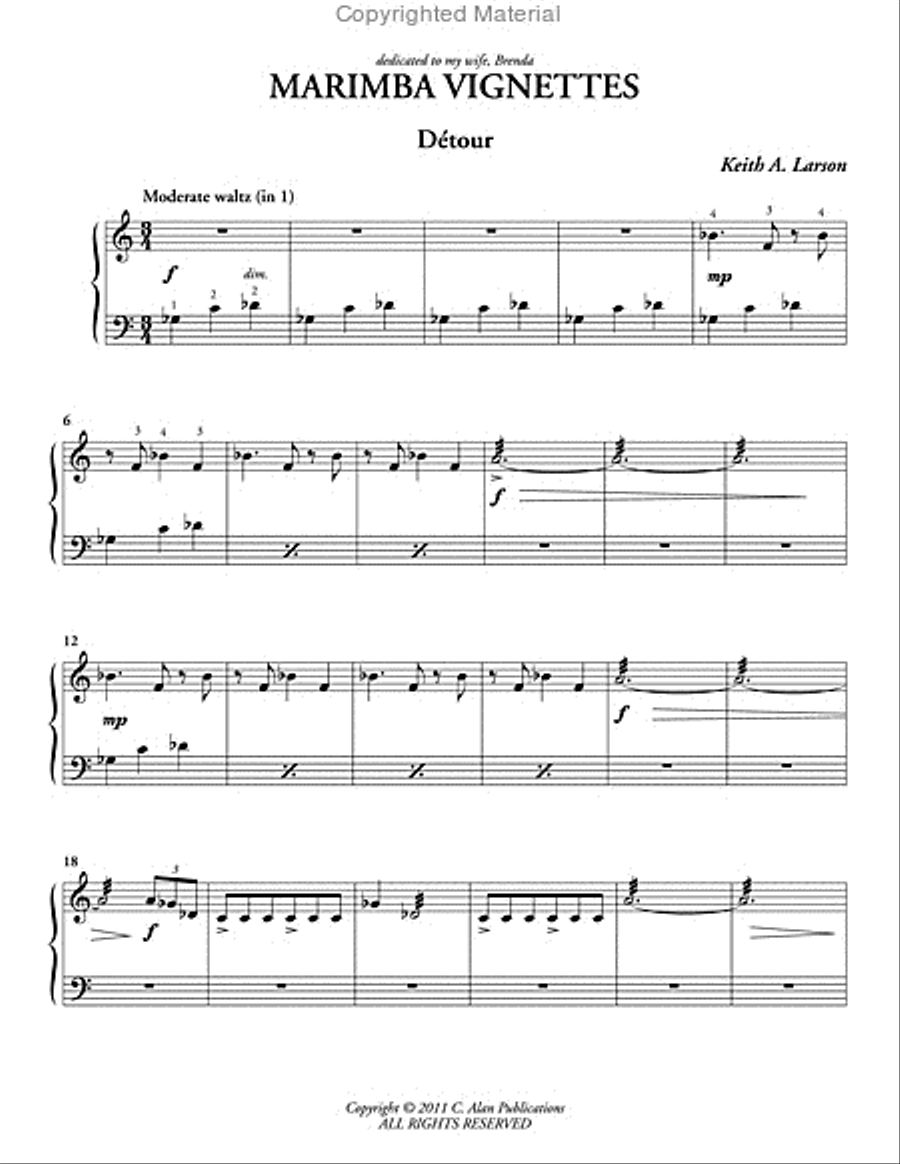 Marimba Vignettes Marimba scores gallery preview page 2