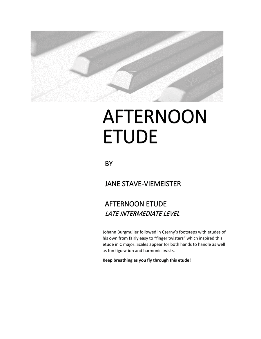 Afternoon Etude Piano Method scores gallery preview page 1
