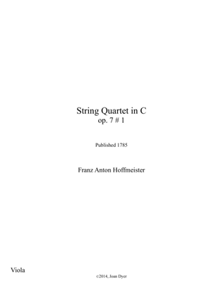 String Quartet in C major, Op.7 No. 1, viola