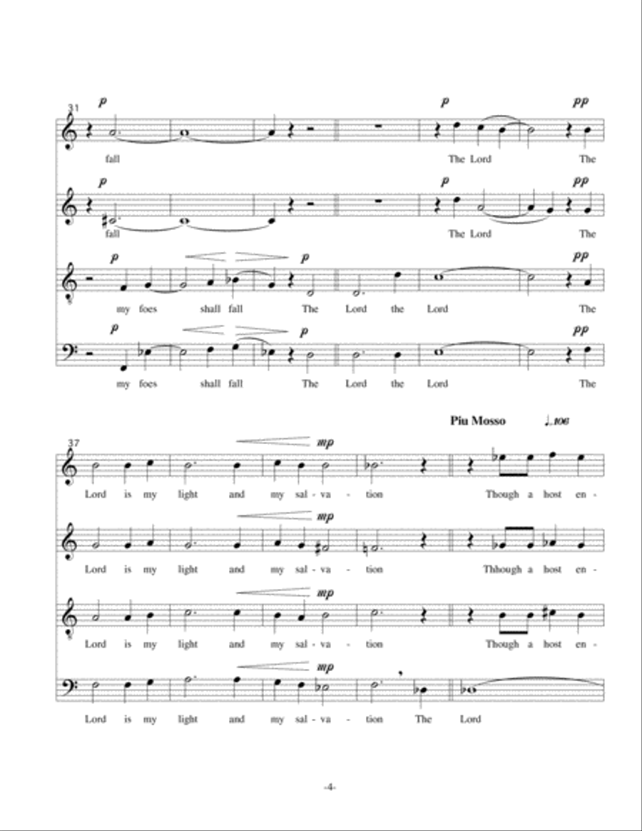 Psalm 27 Psalm 27 4-Part scores gallery preview page 5