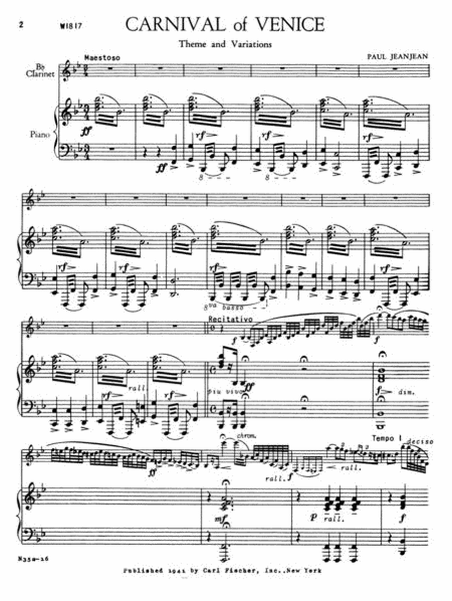 Carnival of Venice (Theme & Variations)