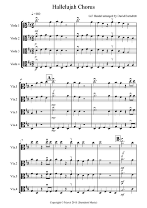 Book cover for hallelujah Chorus for Viola Quartet