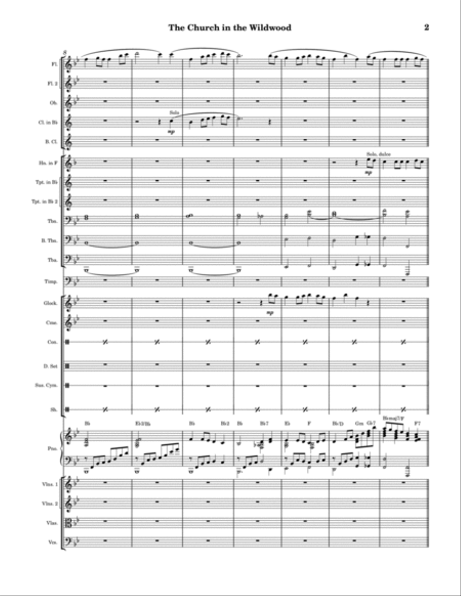 The Church in the Wildwood Full Orchestra scores gallery preview page 2