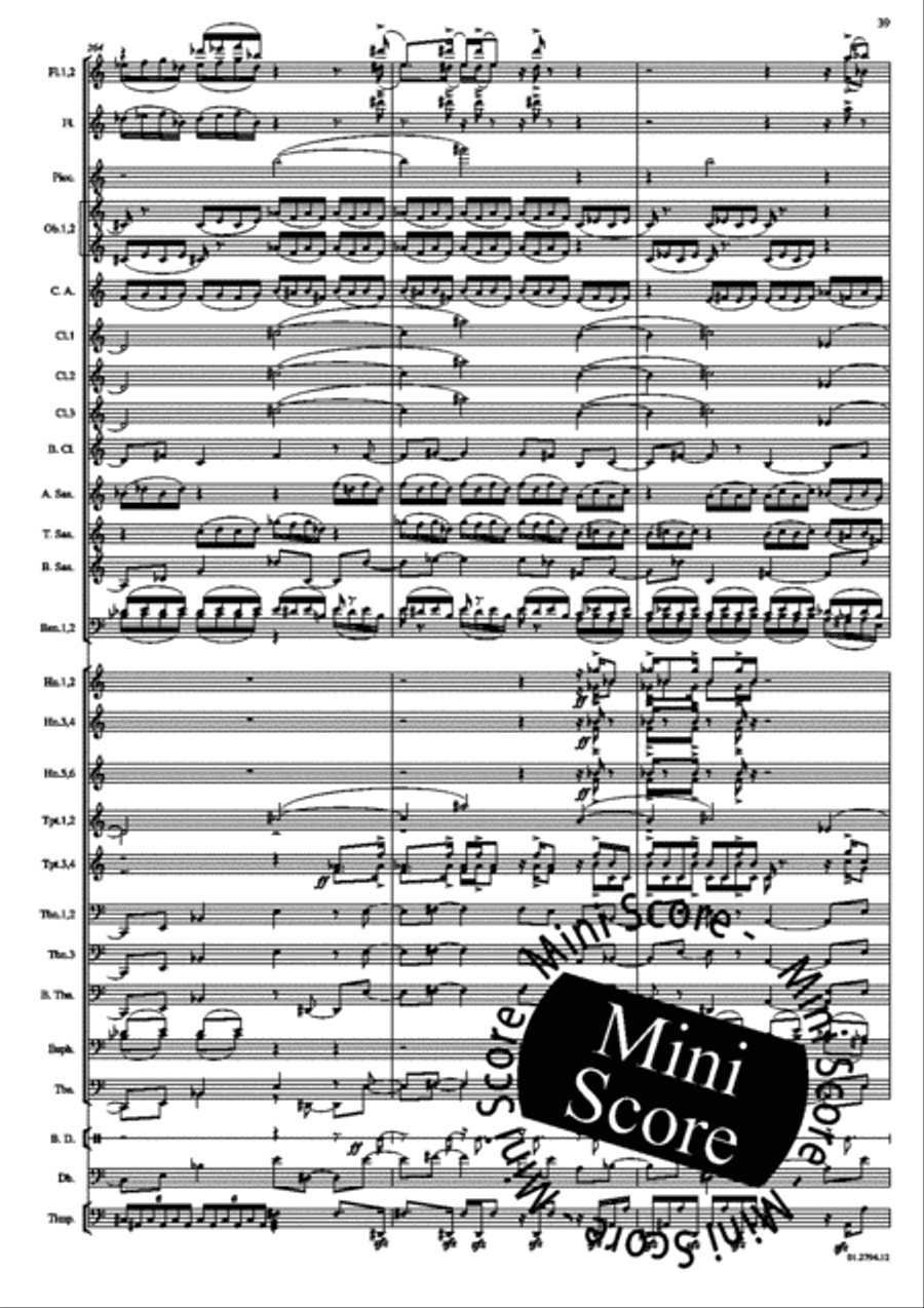 Concerto for Percussion and Band Concert Band scores gallery preview page 43