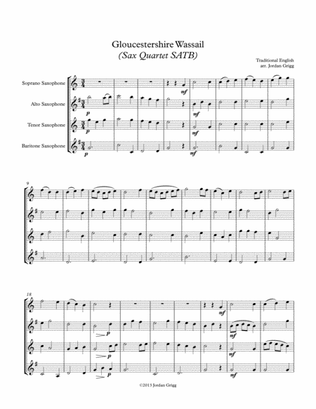 Gloucestershire Wassail (Sax Quartet SATB)