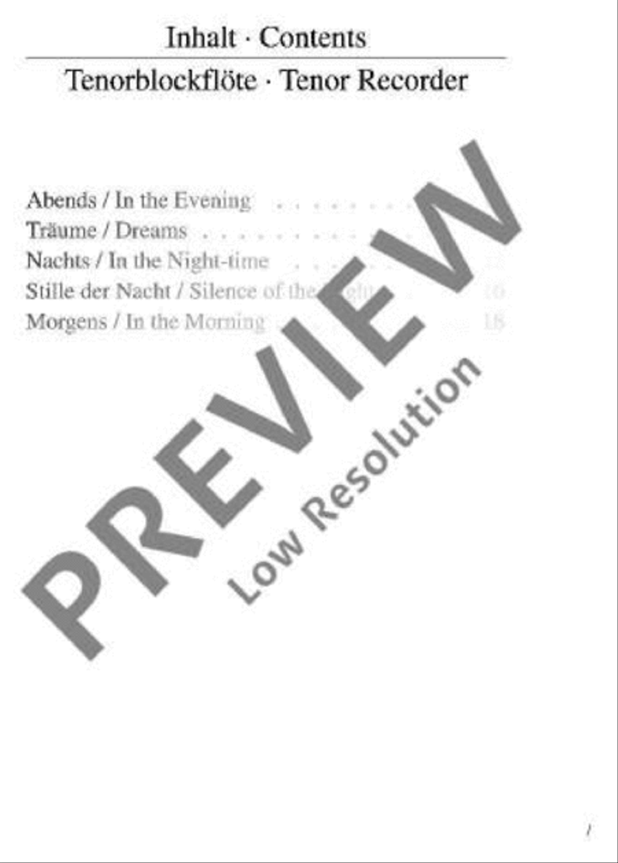 Klänge der Nacht Tenor Recorder scores gallery preview page 5