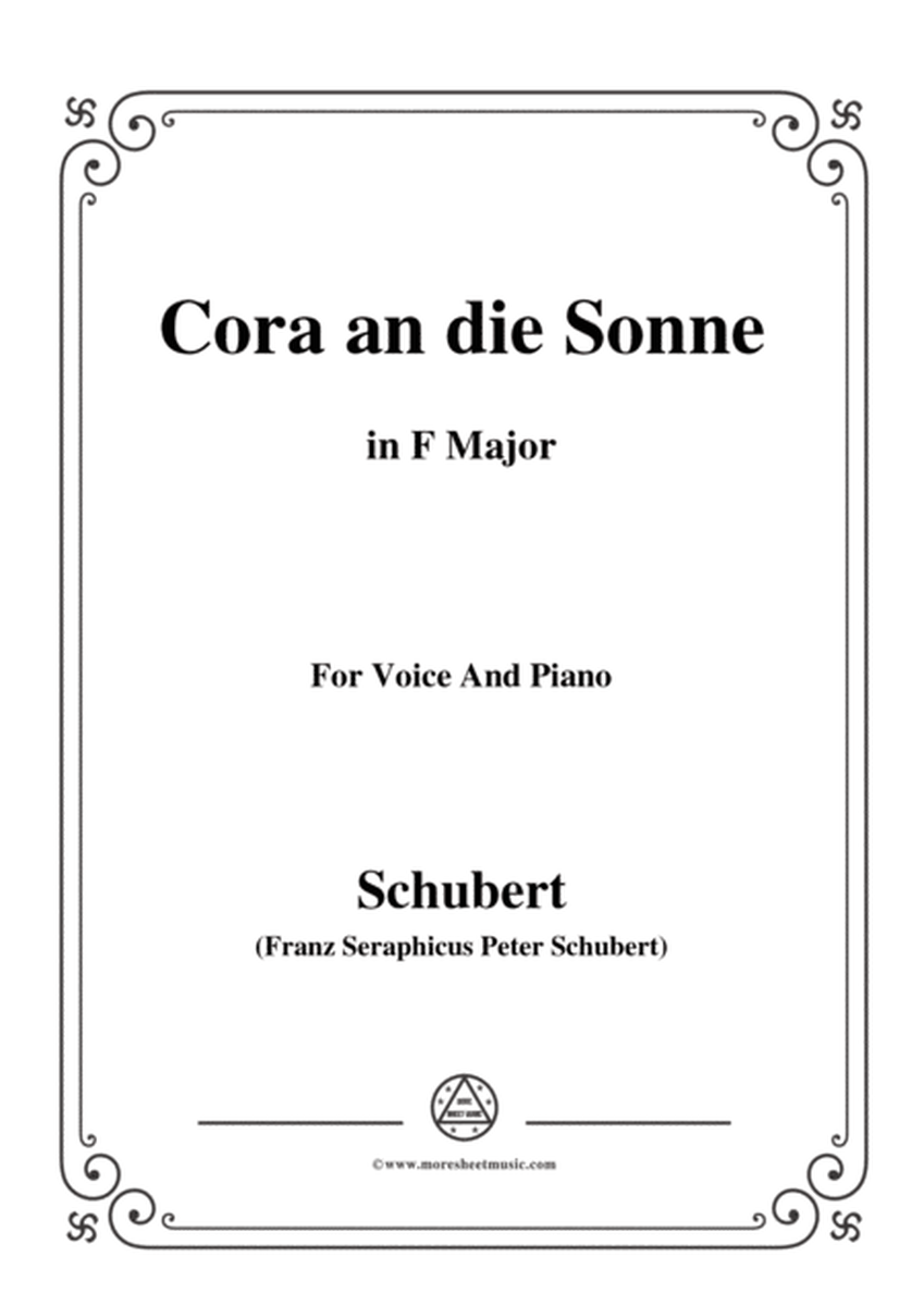 Schubert-Cora an die Sonne,in F Major,for Voice&Piano image number null