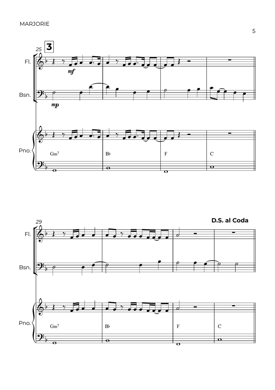 Marjorie Woodwind Duet scores gallery preview page 5