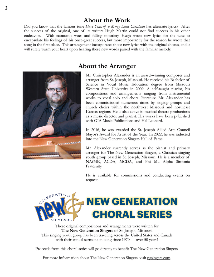 Have Yourself A Merry Little Christmas 4-Part scores gallery preview page 2