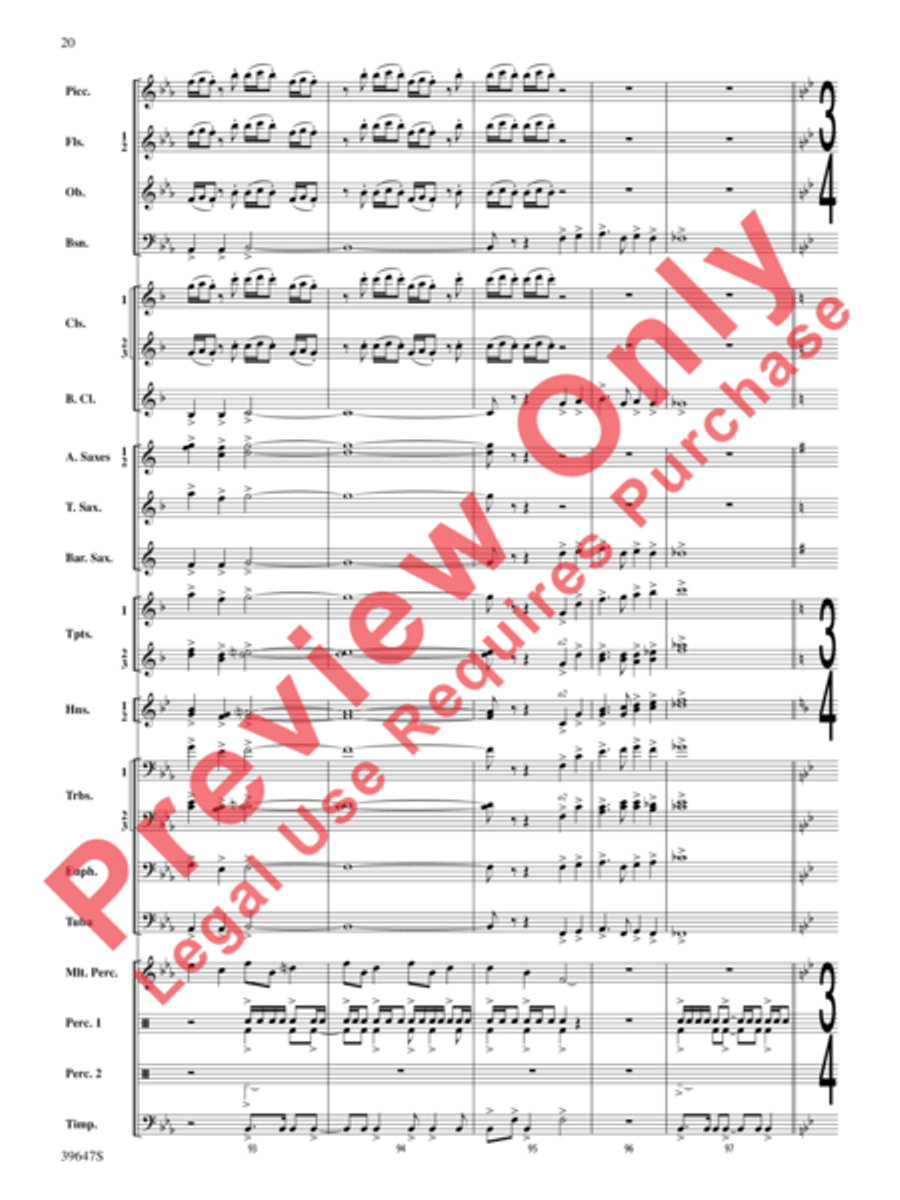 Oak Island Odyssey Concert Band scores gallery preview page 21