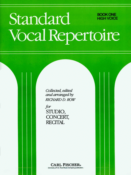 Standard Vocal Repertoire-Bk.1-High Voice