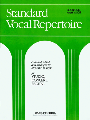 Book cover for Standard Vocal Repertoire Volume 1 for High Voice