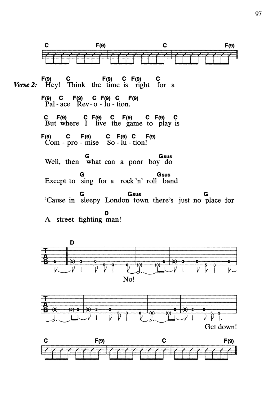 Street Fighting Man Street Fighting Man Guitar scores gallery preview page 2