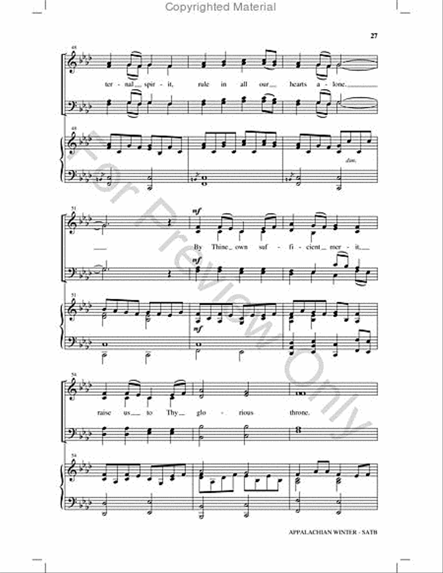 Appalachian Winter Choir scores gallery preview page 26