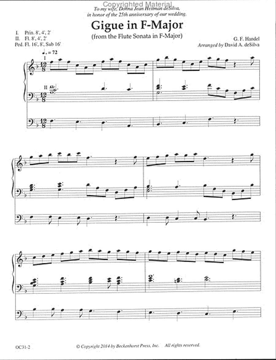 A Time to Dance: Baroque Gigues for Organ Organ Solo scores gallery preview page 2