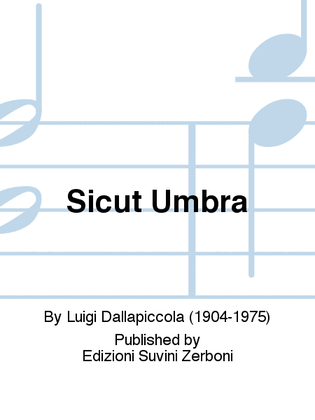 Book cover for Sicut Umbra