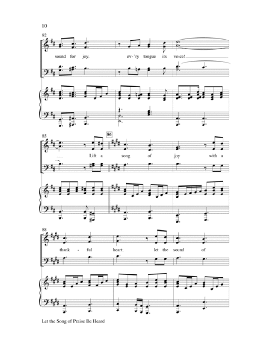Let the Song of Praise Be Heard Choir scores gallery preview page 10