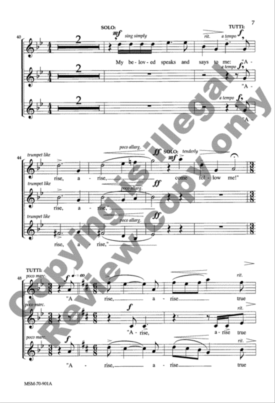 Song of Solomon SSA scores gallery preview page 12