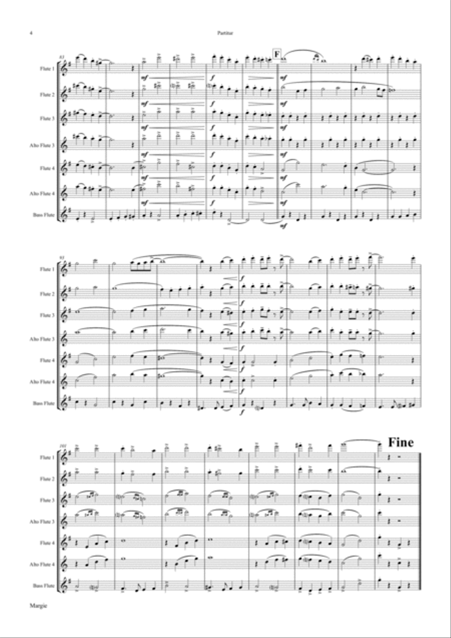 Margie - Dixieland Classic - Flute Choir - F Flute Choir scores gallery preview page 4