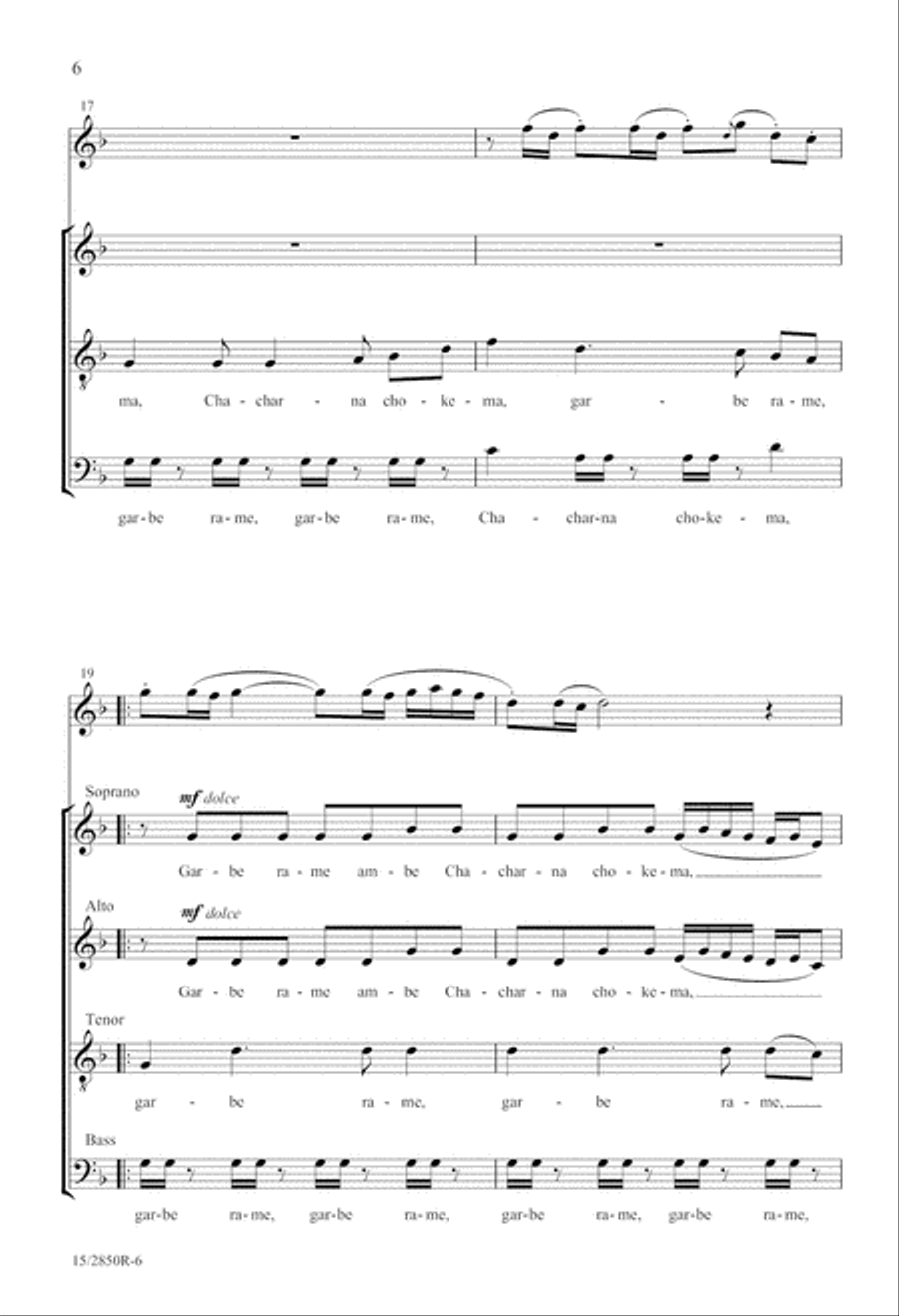 Garbe rame (Dancing With Gourds) 4-Part scores gallery preview page 7