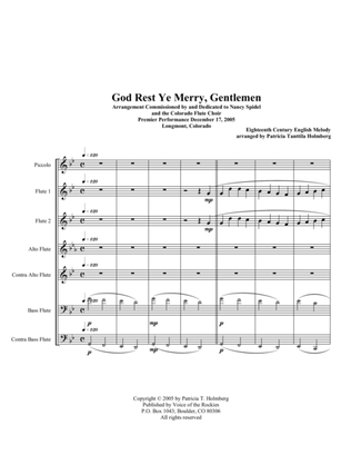 God Rest Ye Merry, Gentlemen - for flute choir