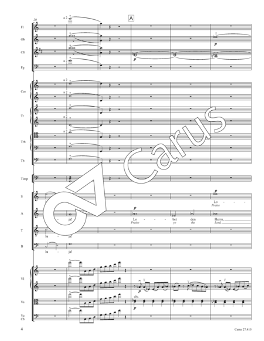 Psalm 150: Halleluja! Lobet den Herrn in seinem Heiligtum Orchestra scores gallery preview page 9