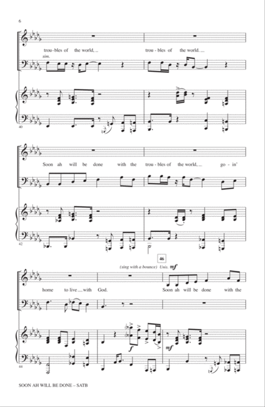 Soon Ah Will Be Done Soon Ah Will Be Done 4-Part scores gallery preview page 4