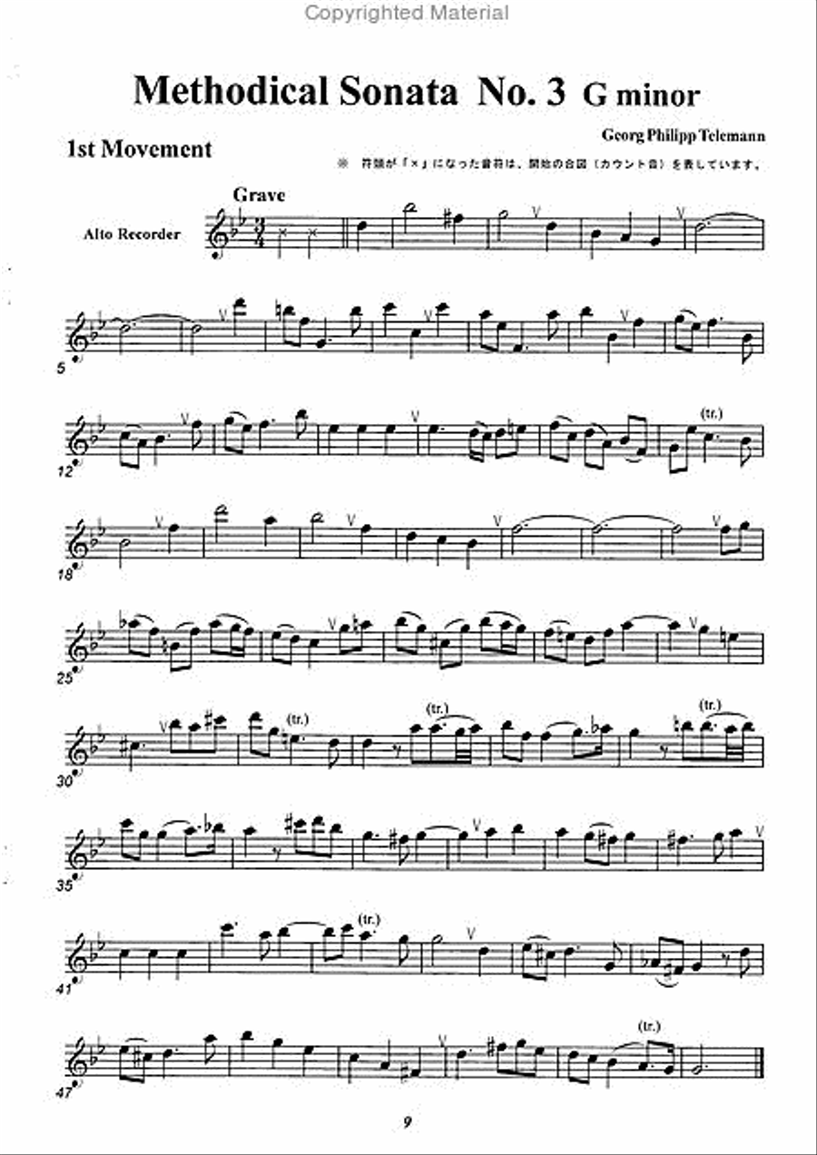 Methodical Sonata No. 3 G minor Alto Recorder scores gallery preview page 2
