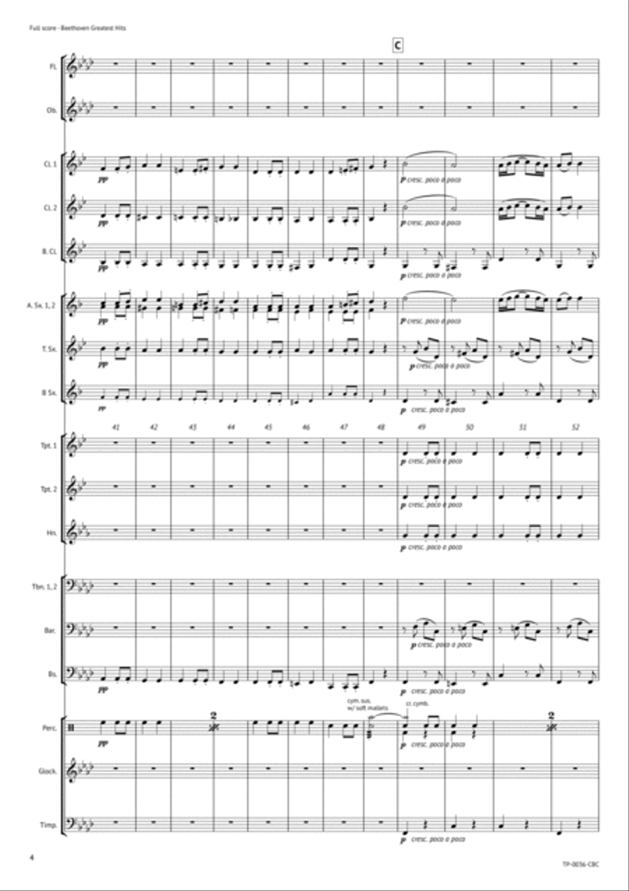 Beethoven Greatest Hits Concert Band scores gallery preview page 5