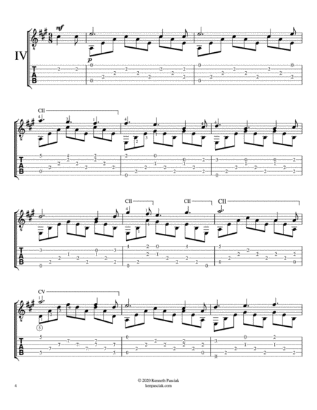 Wiegenlied (Brahms's Lullaby) for Solo Guitar image number null