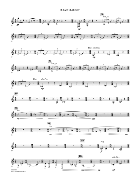 Prestidigitation (Alto Saxophone Solo with Band) - Bb Bass Clarinet